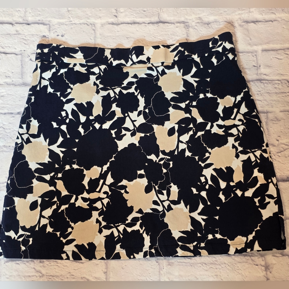 Rafaella A-Line Mini Skirt Blue and White Casual